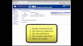 WeBWorK Assigning homework sets [upl. by Ahsenar126]