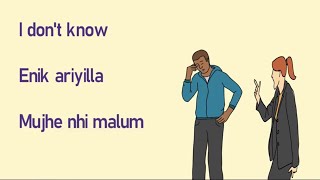 Useful Hindi Malayalam and English Sentences [upl. by Ailima]