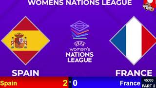 Spain vs FranceWomen Nations League Final [upl. by Shorter]