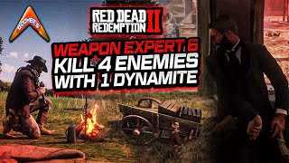 RDR2 Weapon Expert 6  Kill 4 Enemies with 1 Dynamite [upl. by Attenol]