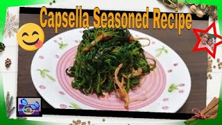 Capsella seasoned recipe Korean Side Dish냉이 무침naengㅣ 무침 [upl. by Ramsey]