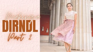 MAKING A TRADITIONAL GERMAN DIRNDL  PART 2 PLEATED SKIRT  THISISKACHI DIY [upl. by Enyluqcaj962]