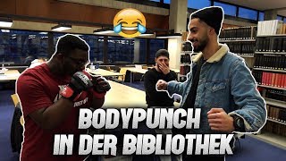 Bodypunch in der BIBLIOTHEK Silent Library l Yavi TV [upl. by Nylodnewg]