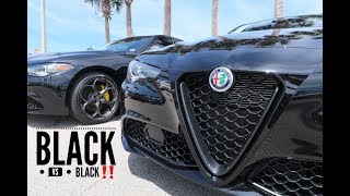 Vulcano Black Metallic vs Alfa Black Which Giulia Looks Better [upl. by Aham]