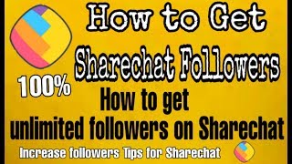 How to get unlimited followers on Sharechat appIncrease followers on SharechatShare chat [upl. by Westerfield]