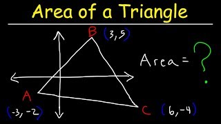 Area of a Triangle With Vertices  Geometry [upl. by Fidelia]