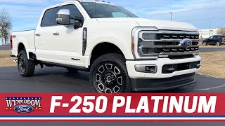 🔥 NEW 2024 Ford F250 Platinum Star White Power Stroke  Wynn Odom Ford [upl. by Inaliak]