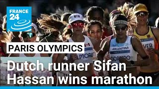 Paris Olympics Dutch runner Sifan Hassan wins marathon • FRANCE 24 English [upl. by Ilrebmik]