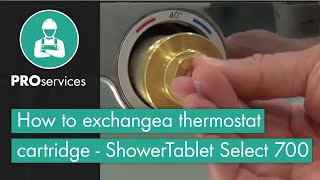 How to exchange a thermostat cartridge  ShowerTablet Select 700 [upl. by Heron270]