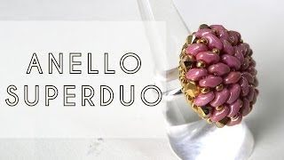 Tutorial Perline  Anello con Superduo [upl. by Heaps]