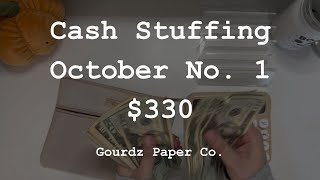 Cash Stuffing  October No 1  330  95 and KoFi [upl. by Castora]