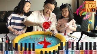 신기한 미술놀이 마블링 아트 MARBLING ART for kids l kids homeschooling l kids art [upl. by Kcirdderf522]