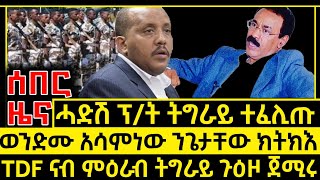 ሰበር ዜናሓድሽ ፕረዚዳንት ትግራይ ተፈሊጡጉዕዞ TDF ናብ ምዕራብETHIOPIAN NEWSERITREAN NEWSTIGRIGNA NEWS [upl. by Gris]