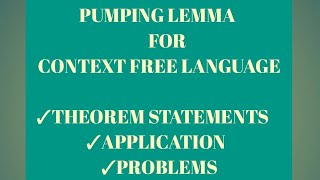 Pumping Lemma for Context Free Languages  Application of Pumping Lemma  Examples [upl. by Fiedling567]