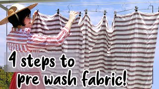 HOW to prewashing your fabric before sewing in 4 steps so you dont ruin all your hard work [upl. by Aden]