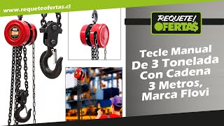 Tecle Manual Con Cadena 3 Metros Marca Flovi De 1  2 y 3 Toneladas [upl. by Sane]