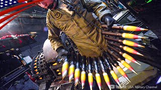 30 mm Rounds  Inside the AC130 Gunship Loading Firing and Impact a 30 mm Chain Gun [upl. by Aicinod708]