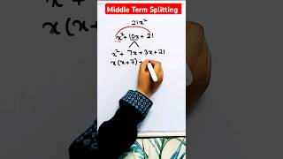 How to factorise Algebraic Expresions by Middle Term Splitting shorts maths polynomials [upl. by Muirhead]