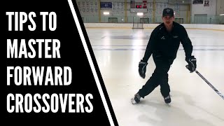 Tips to Master Forward Crossovers  Essential Power Skating with Quest Hockey [upl. by Meehsar]