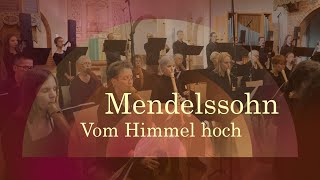 Mendelssohn Choral Vom Himmel hoch  Berliner Blockflöten Orchester [upl. by Ahsinor]