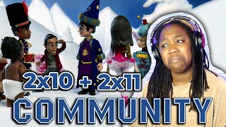 Community  2x10 amp 2x11  First Time Watching REACTION [upl. by Jelene534]