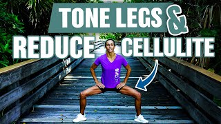 BEST Standing Exercises to TONE Legs amp REDUCE Cellulite [upl. by Acire]