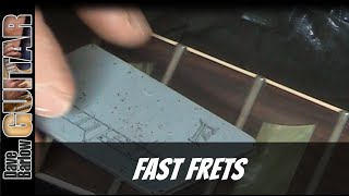 Clean guitar frets fast using a Rubber [upl. by Zennas]