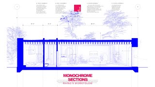 Architecture Monochrome Sections in Rhino 8  Fast and Easy Architecture Drawings in Rhino 8 [upl. by Aicsile]