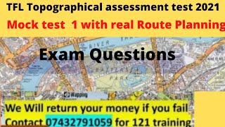 TFL topographical assessment 2022Mock test 1 with Real route planning exam questions [upl. by Josey477]