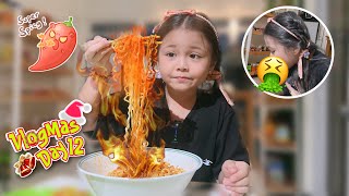 EATING THE WORLD’S SPICIEST RAMEN NOODLES  MIKMIK RAW VLOGMAS DAY 12 [upl. by Aerona]