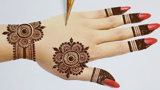 Back hand Beautiful mehndi designSimple and Easy Mehndi designsMehandi ka design MehndiMehandi [upl. by Animrac]