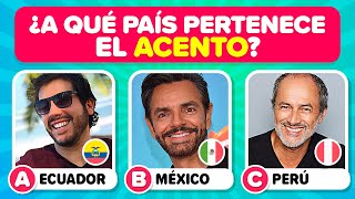 Adivina el País por su Acento 🗣️👂🌎  Test Hispanohablante  Trivia Escucha y adivina  Playquiz [upl. by Malcah]