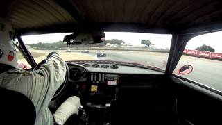 Ferrari Daytona Laguna Seca Mazda Raceway for Monterey Historics chasing a Cobra [upl. by Ernald]