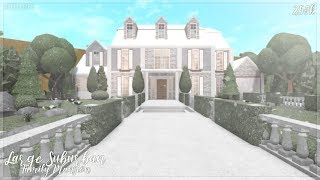 Bloxburg  Large Suburban Family Mansion Speed Build [upl. by Philbo]