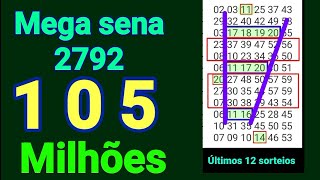 Mega sena 2792 estudos e observações linhas 04 e 05 parecem melhores [upl. by Atilef37]