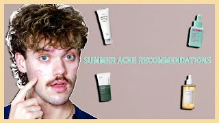 my current favorite products for acne  summer 2024 acne awareness month [upl. by Eibba]