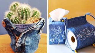 15 Ideias Criativas para Transformar Calças Jeans Artesanato e Reciclagem DIY [upl. by Adnulahs]