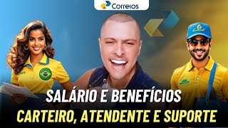 Salário e Benefícios  Correios 2024  Atualizado  informações oficiais [upl. by Walke]