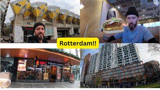 Touring The Netherlands Rotterdam’s Coffeeshops Food Culture amp Crazy Architecture Travel Vlog 79 [upl. by Alison767]