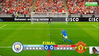 Manchester City vs Manchester United  Penalty Shootout  Final Emirates FA Cup 202223  PES [upl. by Siclari945]