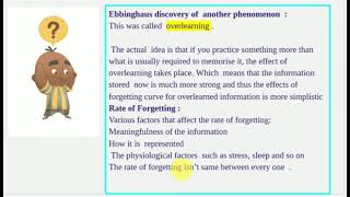 Forgetting Curve  Herman Ebbinghaus [upl. by Anehsat]