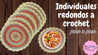 INDIVIDUALES REDONDOS A CROCHET PASO PASO MUY FACIL [upl. by Dao]