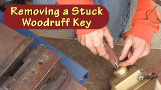 Woodruff Key Removal Removing a stuck woodruff key [upl. by Gold]