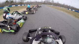 2017 GoPro Motorplex Karting Challange Round 1 Briggs LO206 Senior PreFinal [upl. by Ender]