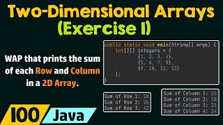 TwoDimensional Arrays in Java Exercise 1 [upl. by Kulsrud281]