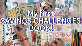 SAVINGS CHALLENGE BOOK Cash stuffing amp saving money for sinking funds Savings challenges budgeting [upl. by Adnole]