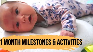 ONE MONTH BABY DEVELOPMENT MILESTONES  What A 1 Month Old Can Do And How You Can Measure Growth [upl. by Ailehc]