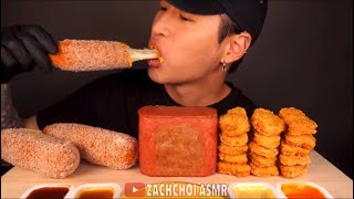 ZACH CHOI ASMR BITES ONLY CORNDOGS SPAM CHICKEN NUGGETS ASMR [upl. by Kenna]