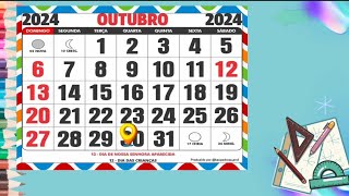 301024 👉 calendário animado 👉 desafio no final do vídeo [upl. by Nylla454]