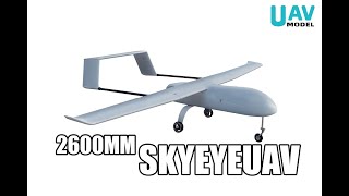 SKYEYE CARBON FIBER GLASS FIBER 2600MM UAV FIXED WING [upl. by Loren222]